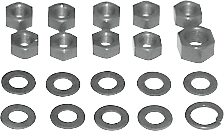 Colony - Side Cover Kit - Big Twin - Parkerized - Transmission Kicker Cover Nut Kit - 9671-20