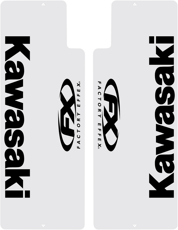 Factory Effex - Fork Shield Decal - Upper - Kawasaki - Black - Fork Shields  Kawasaki - 06-38104