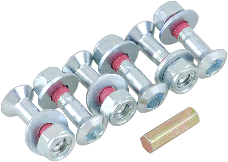 Bolt - Sprocket Bolt - Silver - 6-Pack - Hub-Savers Double Locked Sprocket Fastening Kit - 2008-HS.CRF