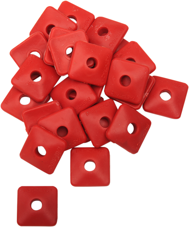 Fast-trac - Backer Plates - Red - Square - 24 Pack - Air Lite Backer Plates - 205SR-24