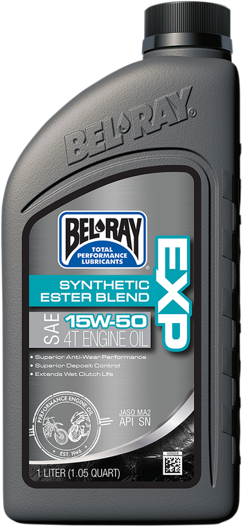 Bel-ray - EXP Synthetic Blend 4T Oil - 15W-50 - 1L - EXP Synthetic Ester Blend 4T Engine Oil - 99130-B1LW