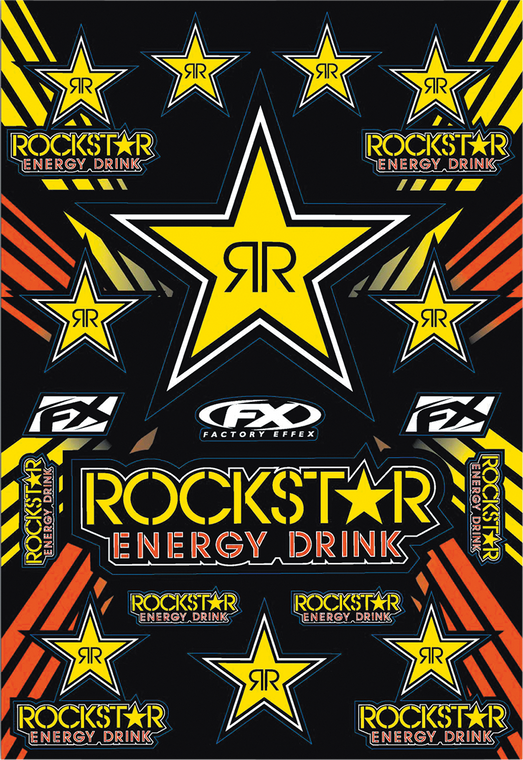 Factory Effex - Rockstar Sticker Kit - Rockstar Decal Sheet - 15-68702