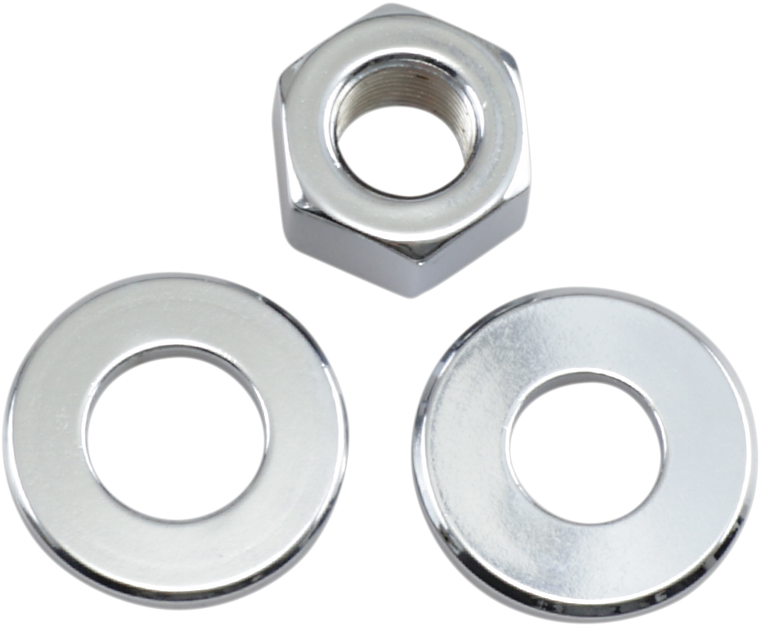 Colony - Rear Axle Nut/Washer - Kit - Big Twins '73-'96/XL '79-'96 - Rear Axle Nut and Washer Kit - 8715-4