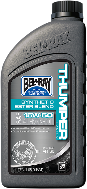 Bel-ray - Thumper Synthetic Blend 4T Oil - 15W-50 - 1L - Thumper Racing Synthetic Ester Blend 4T Engine Oil - 99530-B1LW