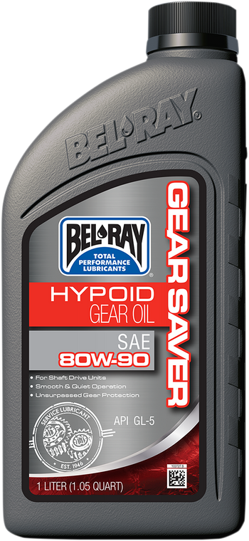 Bel-ray - Hypoid Gear Oil - 80W-90 - 1L - Gear Saver Hypoid Gear Oil - 99230-B1LW Bel-ray - Hypoid Gear Oil - 80W-90 - 1L - Gear Saver Hypoid Gear Oil - 99230-B1LW