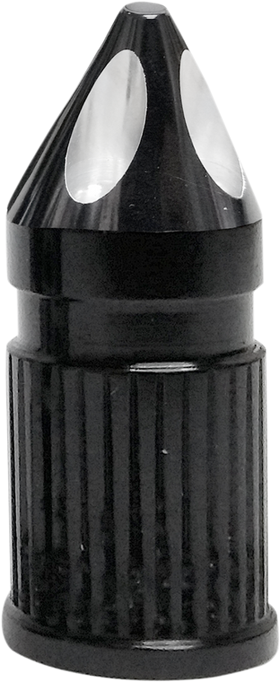 Avon Grips - Valve Caps - Spike - Black Anodized - Spike Valve Stem Cap - SVC-308-ANO-SPK