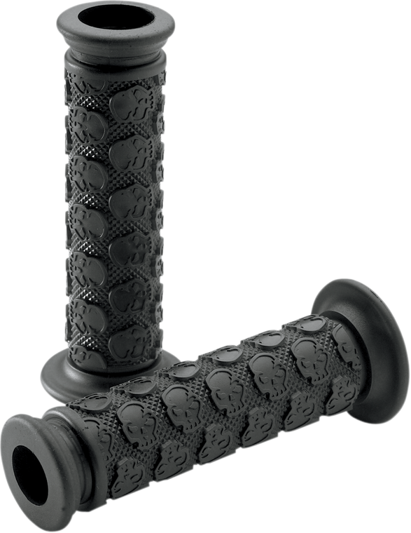 Driven Racing - Grips - Skully - Open Ends - Black - Skully MX Grips - D701BKO