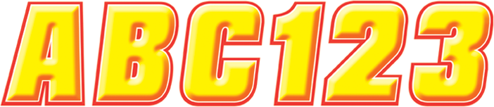 Hardline - Sticker Kit - 2" - Yellow/Red - Snowmobile ID Kit - YERED500