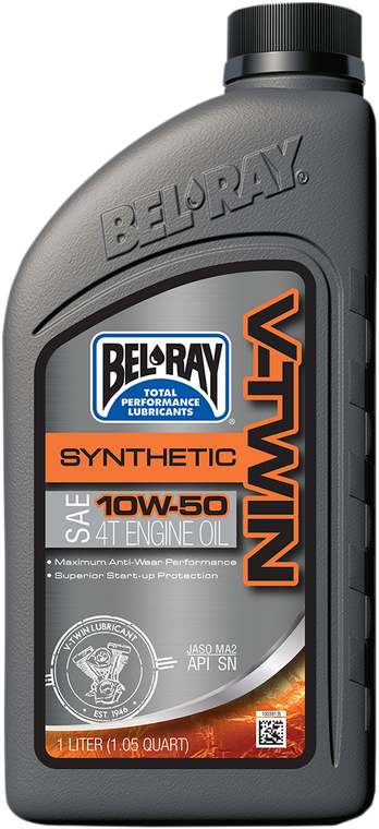 Bel-ray - V-Twin Synthetic Oil - 10W50 -1L - V-Twin Synthetic 4-Stroke Engine Oil - 96915-BT1