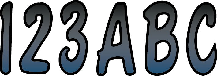 Hardline - I.D. Sticker Kit - 200 Series - Metallic Blue Gradation - Watercraft ID Kit - BMBKG200