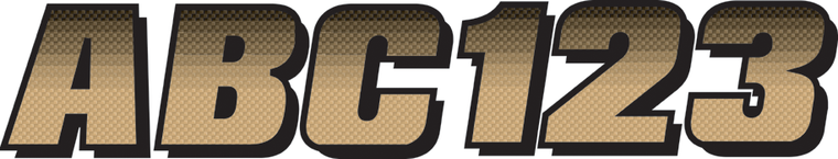 Hardline - I.D. Sticker Kit - 200 Series - Beige Gradation - Watercraft ID Kit - BRBKG300