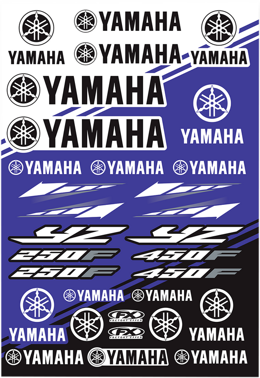 Factory Effex - Decal Kit - Yamaha YZ - Sticker Sheet - 22-68230