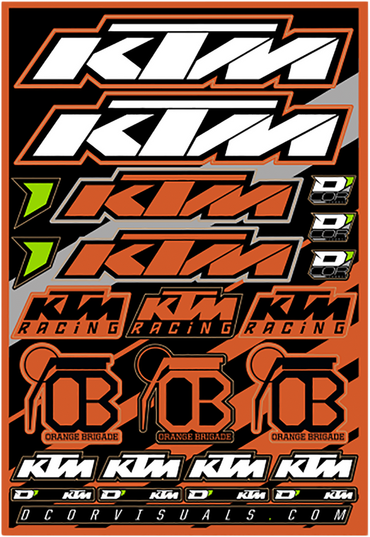 D'cor Visuals - Decal Sheet - KTM - Decal Sheet - 40-30-100