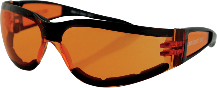 Bobster - Shield II Sunglasses - Gloss Black - Amber - Shield II Sunglasses - ESH202 Bobster - Shield II Sunglasses - Gloss Black - Amber - Shield II Sunglasses - ESH202