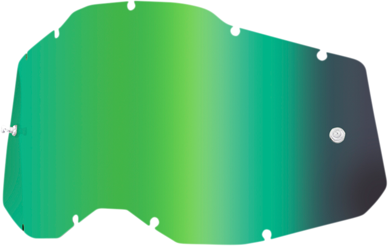 100% - Accuri 2/Racecraft 2/Strata 2 Lens - Green Mirror - Accuri 2/Racecraft 2/Strata 2 Goggle Lens - 59078-00003