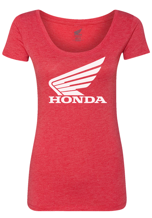 Honda Apparel - Women's Honda Wing T-Shirt - Red - Large - Women's Honda Wing T-Shirt - NP21S-L3029-L