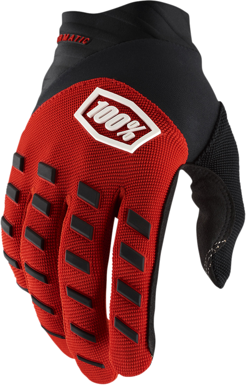 100% - Youth Airmatic Gloves - Red/Black - Medium - Youth Airmatic Gloves - 10001-00009