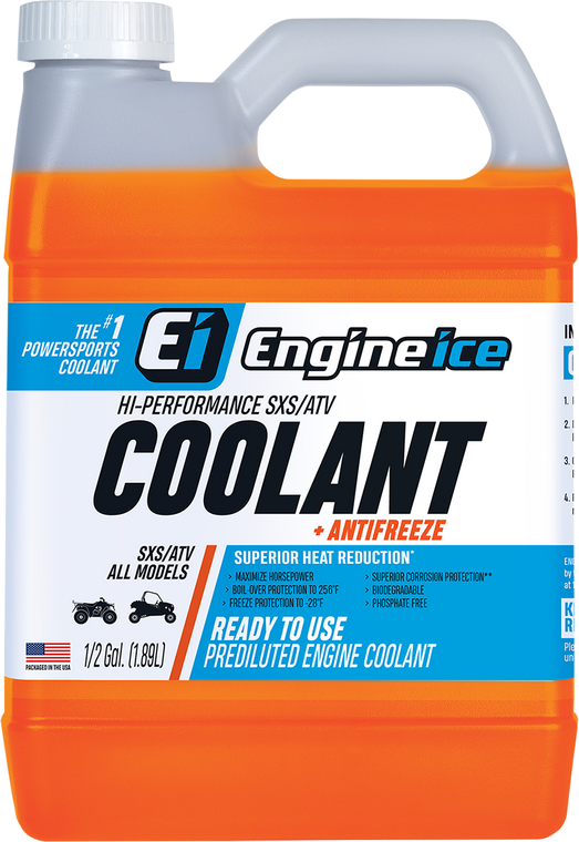 Engine Ice - Premixed Coolant - SXS/ATV/UTV - 64 U.S. fl oz. - Hi-Performance Powersports Coolant - 12556
