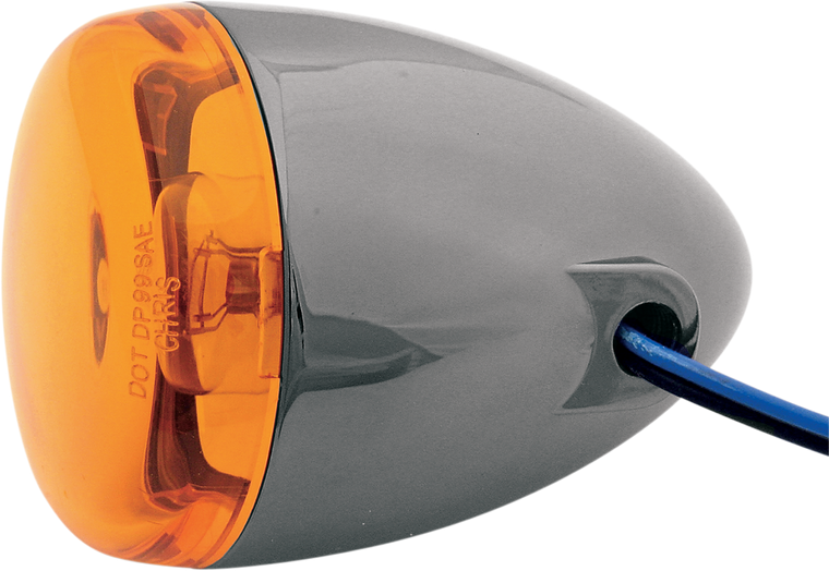 Chris Products - Turn Signal - Black Nickel/Amber - Custom Signal Light - 8501A-BN