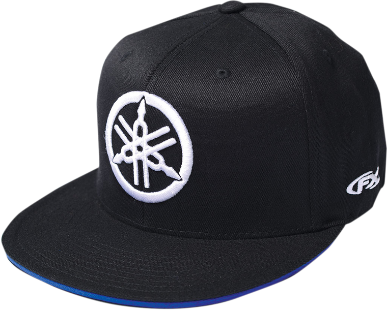 Factory Effex - Yamaha Fork Flexfit Hat - Black - Small/Medium - Yamaha Fork Flexfit Hat - 17-88290