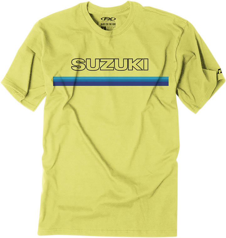 Factory Effex - Suzuki Throwback T-Shirt - Yellow - Large - Suzuki Throwback T-Shirt - 23-87404