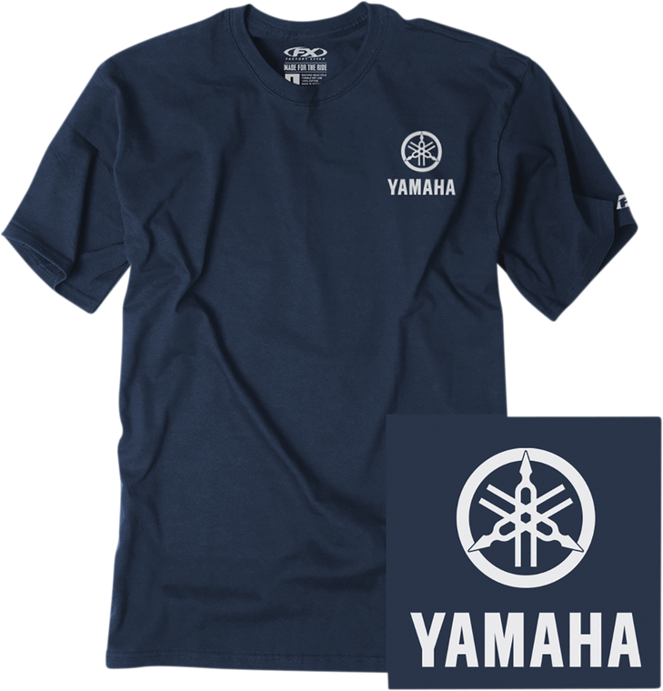 Factory Effex - Yamaha Icon T-Shirt - Navy - 2XL - Yamaha Icon T-Shirt - 24-87208