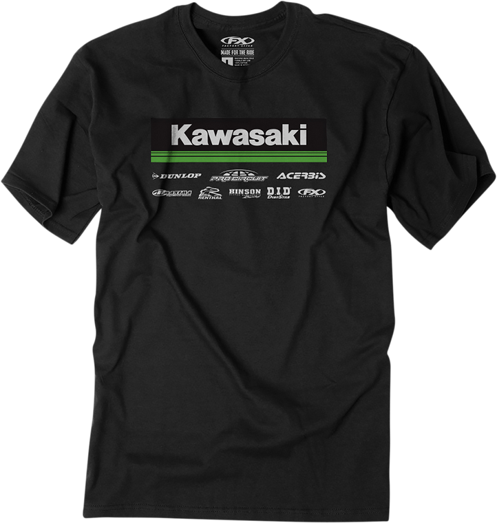 Factory Effex - Kawasaki 21 Racewear T-Shirt - Black - Medium - 21 Racewear T-Shirt - 24-87122