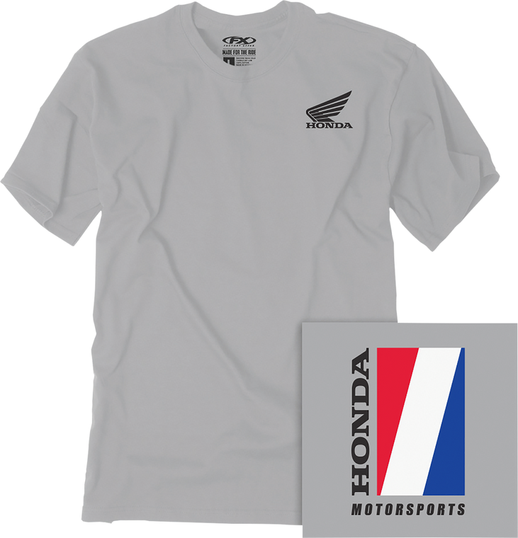 Factory Effex - Honda Motorsports T-Shirt - Gray - Large - Honda Motorsports T-Shirt - 25-87304
