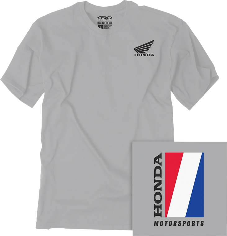 Factory Effex - Honda Motorsports T-Shirt - Gray - 2XL - Honda Motorsports T-Shirt - 25-87308