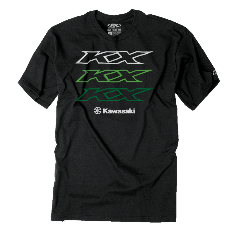 Factory Effex - Kawasaki Repeater T-Shirt - Heather Charcoal - Large - Kawasaki Repeater T-Shirt - 26-87104