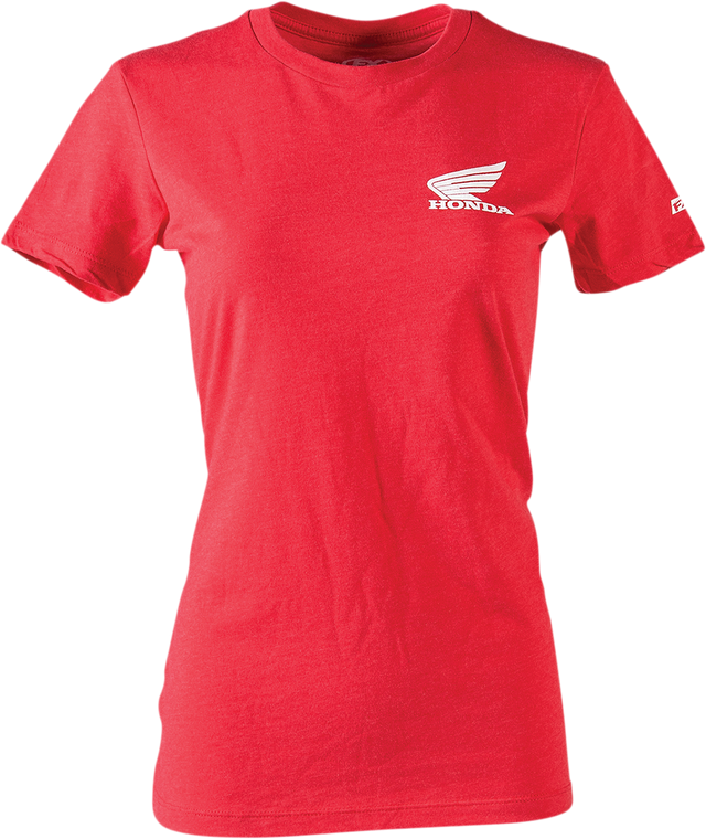 Factory Effex - Women's Honda Icon T-Shirt - Red - Large - Women's Honda Icon T-Shirt - 24-87314