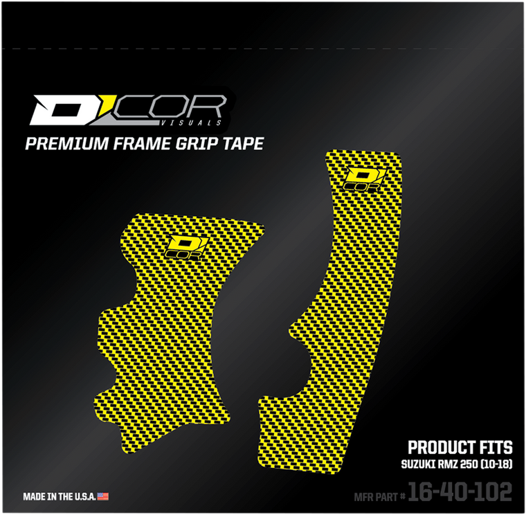 D'cor Visuals - Frame Grip Tape - Yellow - Suzuki - Frame Grip Tape - 16-40-102