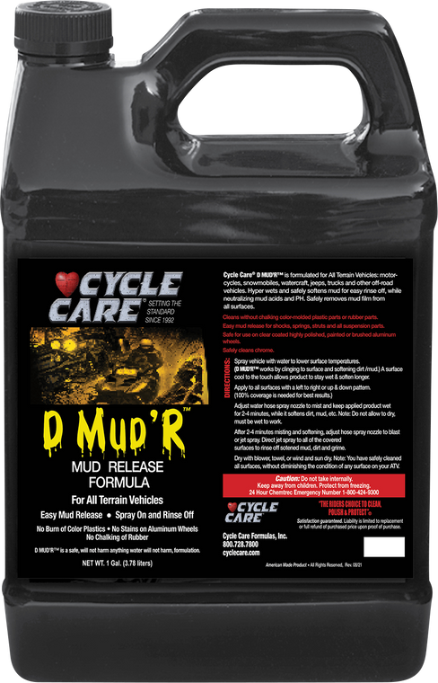 Cycle Care Formulas - D MUD'R Cleaner - 1 U.S. gal. - D MUD'R Mud Release Formula - 28128