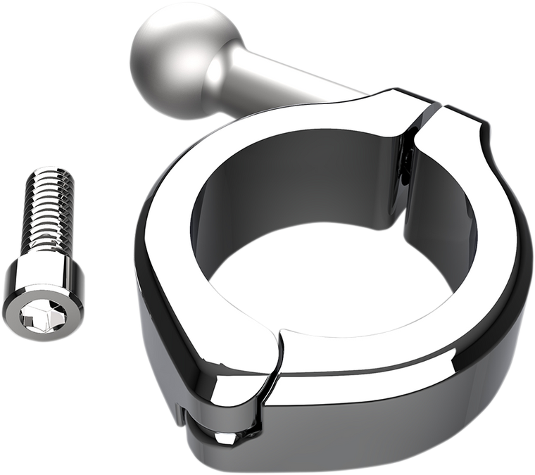 Ciro - Ball Mount - Aluminum Clamp - 1-1/4" Handlebars - Chrome - Aluminum Clamp Kit - 50130
