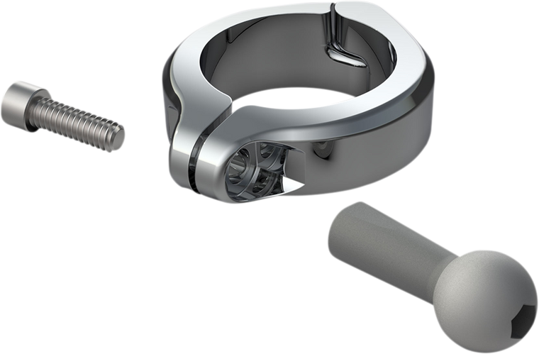 Ciro - Ball Mount - Aluminum Clamp - 1-1/2" Handlebars - Chrome - Aluminum Clamp Kit - 50134