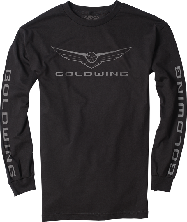 Factory Effex - Goldwing Icon Long-Sleeve T-Shirt - Black - XL - Goldwing Icon T-Shirt - 25-87836