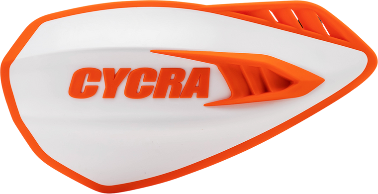 Cycra - Handguards - Cyclone - White/Orange - Cyclone Handguards - 1CYC-0056-229