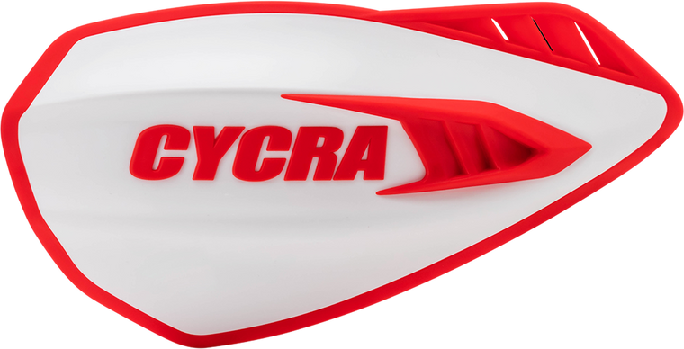 Cycra - Handguards - Cyclone - White/Red - Cyclone Handguards - 1CYC-0056-239