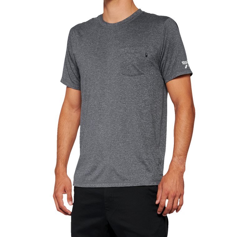 100% - Mission Athletic T-Shirt - Charcoal - Small - Mission Athletic T-Shirt - 20014-00010