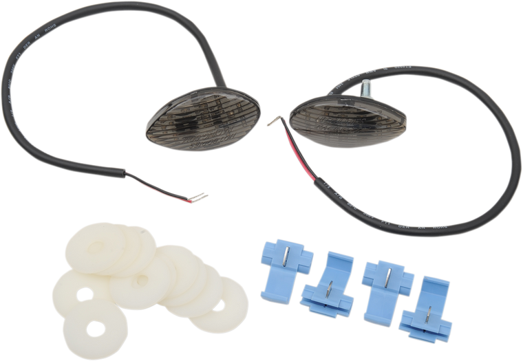 Hot Bodies - Turn Signals - Grom - Smoke - Flush-Mount Front Turn Signals - 41401-0101