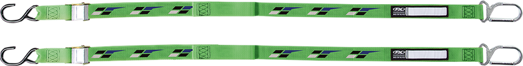 Factory Effex - Tie-Downs - Black/Green - Kawasaki - Tie Downs - 22-45182