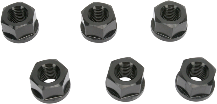 Driven Racing - Aluminum Sprocket Nuts - Black - M10 x 1.25 - Sprocket Nuts - DSNBK