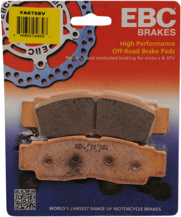 Ebc - SV Severe Duty Brake Pads - FA676SV - Severe Duty "SV" Sintered Brake Pads - FA676SV