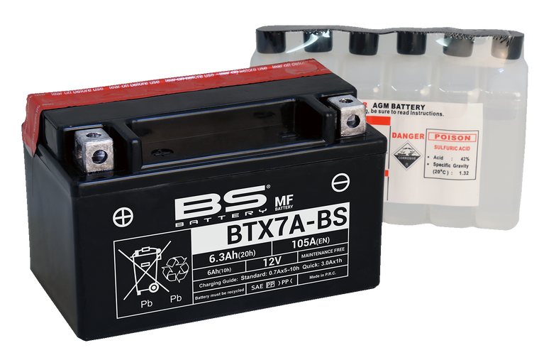 Bs Battery - Battery - BTX7A-BS (YTX) - Maintenance-Free Battery - 300619