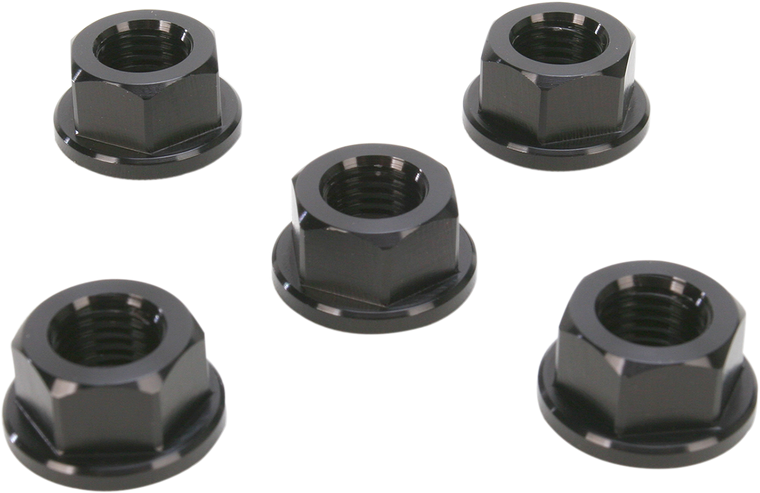 Driven Racing - Aluminum Sprocket Nuts - Black - M10 x 1.25 - Sprocket Nuts - DSN5BK