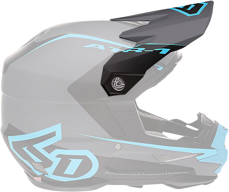 6d Helmets - ATR-1 Visor - Stealth - Cyan - ATR-1 Helmet Visor - 72-3731