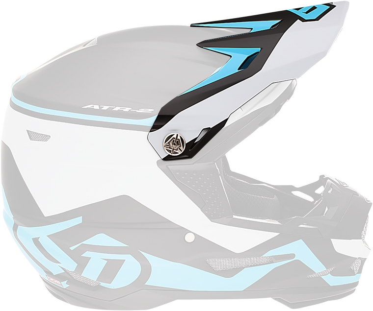 6d Helmets - ATR-2 Visor - Drive - Cyan - ATR-2 Helmet Visor - 72-6096