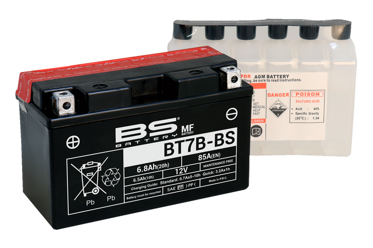 Bs Battery - Battery - BT7B-BS (YT) - Maintenance-Free Battery - 300626