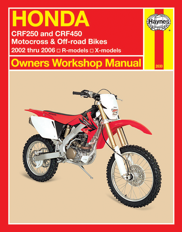 Haynes - Manual - Honda CRF250/450 - Motorcycle Repair Manual  Motorcycle, Honda - M2630