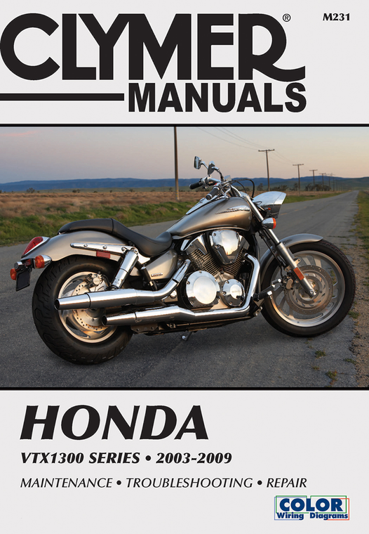 Clymer - Manual - Honda VTX1300 '03-'09 - Motorcycle Repair Manual  Honda - CM231 Clymer - Manual - Honda VTX1300 '03-'09 - Motorcycle Repair Manual  Honda - CM231